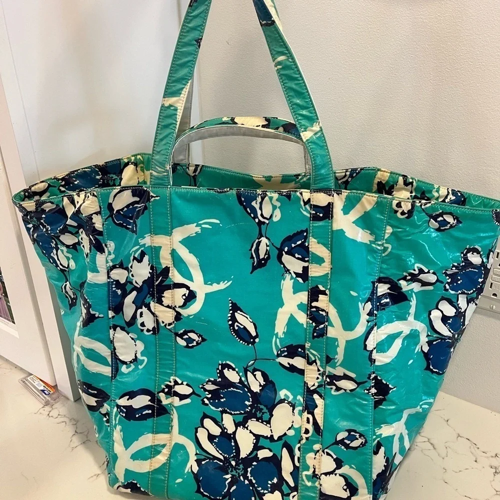 Chanel large floral tote.